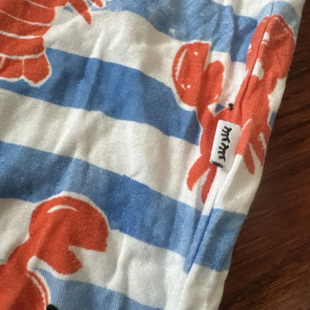 Little Sleepies Newborn Lobster Crab Blue Striped Floral Long Sleeve Gown
